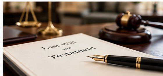 Legal document and pen on a desk